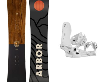 Arbor Element Rocker Snowboard with Arbor Spruce Snowboard Binding 2025 Fashion