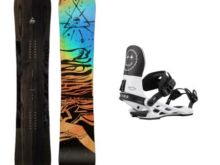 Arbor Bryan Iguchi Pro Camber with Arbor Hemlock Boss Dog Snowboard Binding 2025 Discount