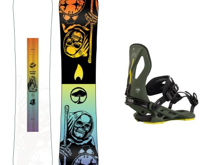 Arbor Draft Rocker Snowboard with Arbor Cypress Pat Moore Snowboard Binding 2025 Supply