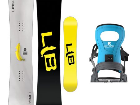 Lib Tech Skate Banana Snowboard with Bent Metal Bolt Snowboard Binding 2025 For Cheap