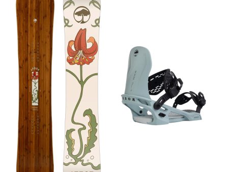 Arbor Women s Swoon Camber Snowboard with Arbor Women s Acacia Snowboard Binding 2025 on Sale