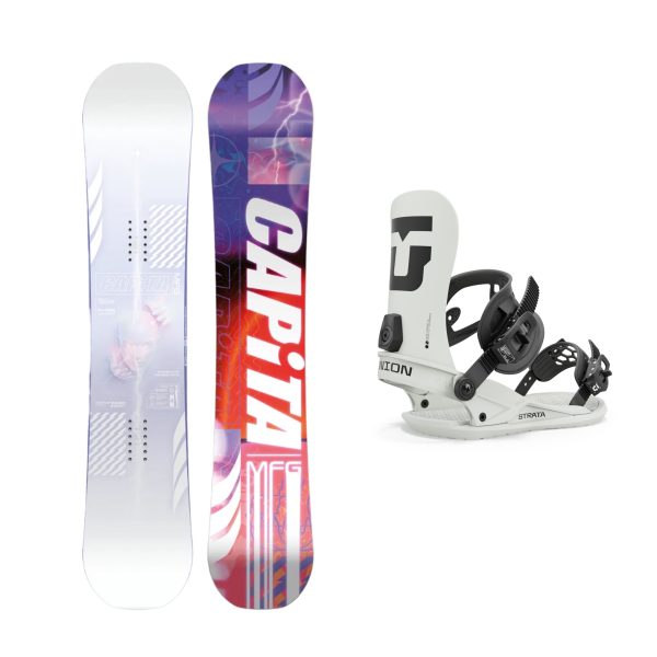 CAPiTA Pathfinder Camber Snowboard with Union Strata Snowboard Bindings 2025 Supply