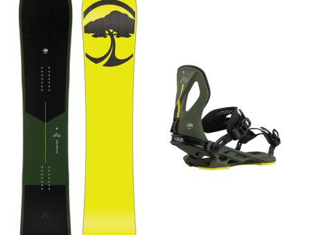 Arbor Carbon Coda Snowboard with Arbor Cypress Pat Moore Snowboard Binding 2025 For Sale