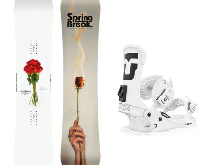 CAPiTA Spring Break Powder Twin Snowboard with Men s Union Force Classic - Team High Back - Snowboard Binding 2025 on Sale